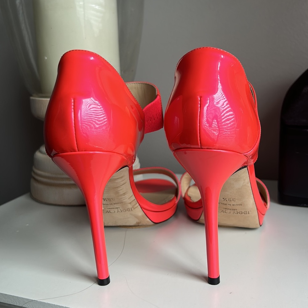 Jimmy Choo patent leather D’Orsay pumps iridescent pink 39.5 - Picture 3 of 10